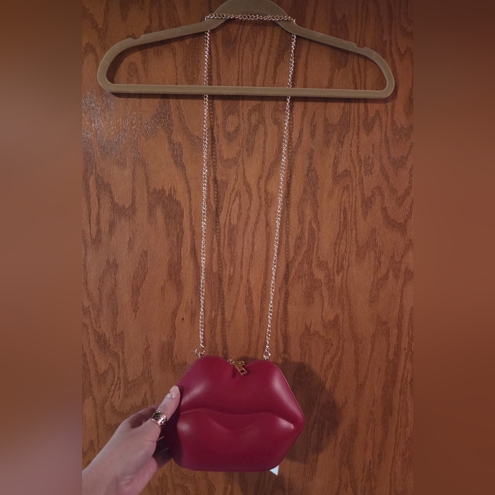 a new day Red Crossbody Bag with Gold Chain